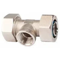 RAPIDAIR Compression Tee Fitting: 5/8 in OD 5/8 in OD 1/2 in Pipe Fitting Size, Reducer, Brass (MPN M8019)