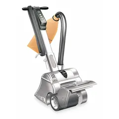 This drum floor sander from HIRETECH is designed for industrial floor sanding applications. It features an 8 in x 19 1/2 in abrasive, an expandable drum, and variable speed control, allowing efficient sanding of wood, concrete, or other hard surfaces in commercial or industrial settings.