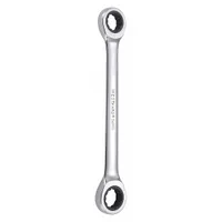 WESTWARD Box End Wrench: Alloy Steel, Chrome, 16 mm_18 mm Head Size, 8 1/4 in Overall Lg, Std