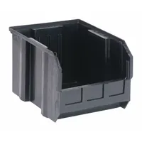 QUANTUM STORAGE SYSTEMS Hang/Stack Bin: 8 1/4 in x 10 3/4 in x 7 in, Black, Label Holder Included (MPN QUS239BR)