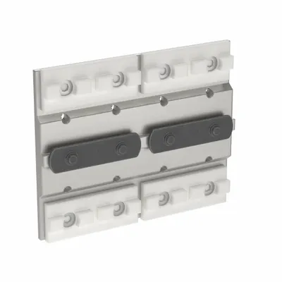 80/20 Linear Bearing: 10 Series, 4 in L x 3 1/8 in W x 5/16 in H, Silver, Double Mount - Modular Linear Bearings