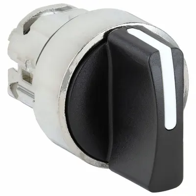 SCHNEIDER Short-Handled Selector Switch: 22 mm Panel Mount Size, 3 Positions - Selector-Switch Operators