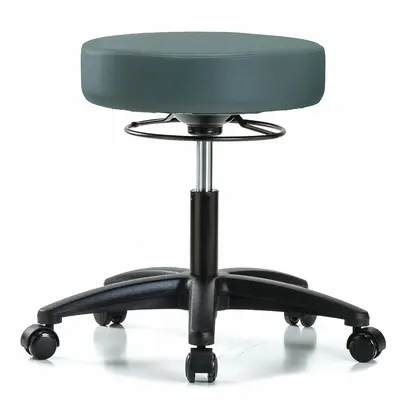 OEM Cleanroom Stool: Vinyl, Ht Range 18 in to 23 in, 17 in Seat Wd, 17 in Seat Dp - Vinyl Lab Stools