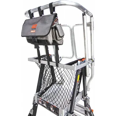 LITTLE GIANT Ladder Cage Bag: For Platform Stepladders, Canvas, 17 in Overall Lg - Containers