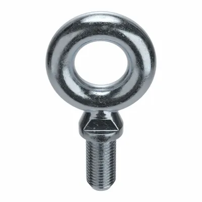 KEN FORGING Machinery Eye Bolt: With Shoulder, Steel, Zinc-Plated, 3 3/4 in Thread Lg - Machinery Eye Bolts with Shoulder