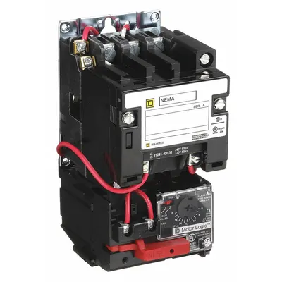 SQUARE D NEMA Magnetic Motor Starter: Non-Reversing, 3 Poles, NEMA Size 0 - Non-Reversing Starters with Electronic Overloads