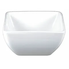 White porcelain sauce cup with 14 oz capacity. Suitable for serving condiments, dips, or small portions in food service settings. Not microwaveable, oven safe, or dishwasher safe.