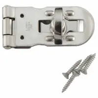 SUGATSUNE Hasp: Stainless Steel, 7/8 in Ht, 7/8 in Lg, 1 15/16 in Wd (MPN HP-50)