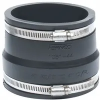 FERNCO Flexible Pipe Stock Coupling: PVC, For 4 in Pipe, Copper/Iron/Iron x PVC/Steel (MPN 1051-44)