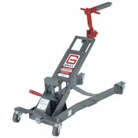 The GRAY TCJ-500 is a hydraulic clutch jack with a 0.15 ton load capacity. It features a steel frame, manual handle lifting actuator, and a spline securing mechanism. This jack is used for lifting and positioning heavy transmission and clutch assemblies during vehicle or equipment service