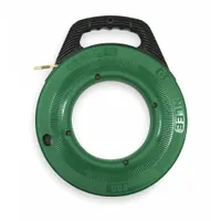 GREENLEE Fish Tape: 100 ft Lg, Manual Wind Tape Retraction, Round Tape Shape, 13 in Case Dia (MPN FTN536-100)