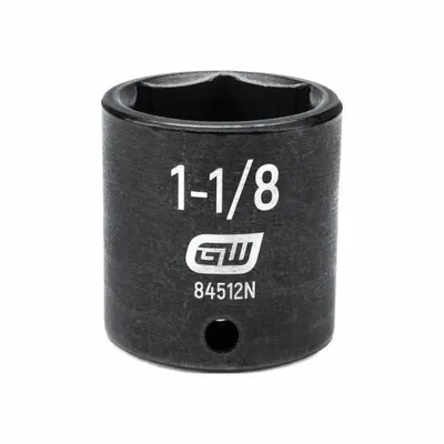 GEARWRENCH 1/2" Drive Impact Socket, SAE, 1-1/8 in, 6-Point - 1/2" Drive Impact Sockets