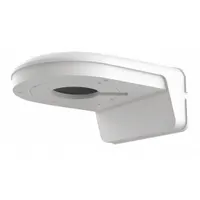 The VITEK VT-TWMT-4 is an aluminum wall mount designed for turret-style security cameras. It features a screw-type attachment for secure wall installation and comes with mounting hardware. The ivory finish allows it to blend with various building exteriors