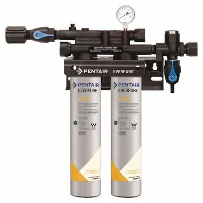 EVERPURE Water Filtration System: 5 micron, 5 gpm, 30,000 gal, 19 in Overall Ht - Drinking Fountain & Beverage Machine Water Filter Systems