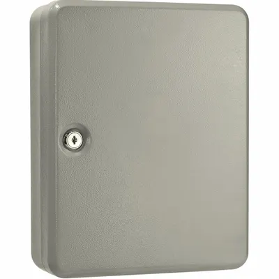 BARSKA Key Cabinet: 105 Key Capacity, Single Key Lock, Steel, Gray, 12 in Ht, 9 1/2 in Wd - Key Cabinets with Key Lock
