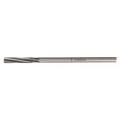 YANKEE Chucking Reamer: 0.1875 in Dia, 3/16 in, Spiral Flute, LH - Left-Hand Spiral-Flute High-Speed Steel Chucking Reamers