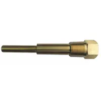 APPROVED VENDOR Threaded Thermowell: Brass, For 6 3/8 in Stem Lg, 4 1/2 in Insertion Lg