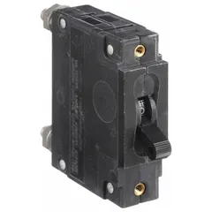 Panel Mount Circuit Breaker: 100 A Amps, 250V AC, 80V DC, Threaded Insert, 2.52 in Dp, #1/4-20 Stud (MPN CA1-B0-34-810-321-R). Key specifications — Terminal Connection: #1/4-20 Stud; AC Voltage Rating: 250V AC; DC Voltage Rating: 80V DC; Mounting Type: Threaded Insert.