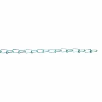 DAYTON Double Loop Chain: Steel, 305 lb Working Load Limit, Double Loop, 2 3/8 in Link Inside Lg