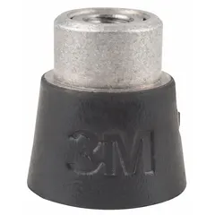 This 1-inch diameter backing pad features a 1/4"-20 internal thread for secure attachment to compatible tools. Medium-density construction provides firm support for TR quick-change discs. Used in grinding, blending, and finishing applications on metal, wood, and composites.