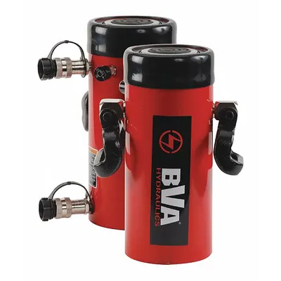 BVA HYDRAULICS Hydraulic Ram: Double Acting, 75 ton Nominal Capacity, 6 in Nominal Stroke Lg - General Purpose Rams