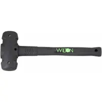 Dead Blow Hammer: Steel Handle, 4 lb Head Wt, 2 1/4 in Hammer Face Dia, 16 in Overall Lg (MPN 55416)