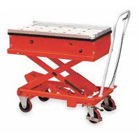 DAYTON Scissor Lift Table: 440 lb Load Capacity, 32 in L x 20 in W, 43 3/4 in Max Lifting Ht, Steel