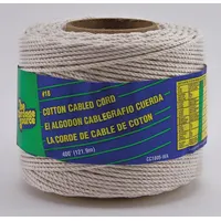 APPROVED VENDOR Twine: Twisted, 20 lb Working Load Limit, Spool, 1/16 in Dia, 400 ft Overall Lg (MPN CC1805-WA)