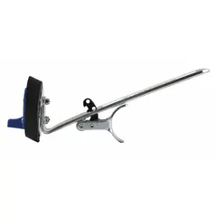 Inside-pipe blocking plug for 3-inch rigid pipe. Natural rubber plug with long-reach handle for deep cleanout access. Does not include water fill port or hose. Used for blocking and testing pipe during plumbing or pressure testing.