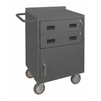 DURHAM MFG Mobile Cabinet Workbench: 24 in x 18 in, Steel, 1,200 lb Overall Load Capacity, Gray (MPN 2201-95)