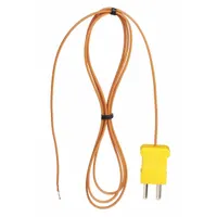 APPROVED VENDOR Bead Wire Temperature Probe: -40°F to 500°F /-40°C to 260°C, Type K, Needle Tip