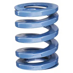 This RAYMOND die spring is an ISO-D series, alloy steel spring with a cylindrical shape and closed, ground ends. It measures 1 47/64 inches in length and is supplied in a 15-pack. Designed for use in stamping dies, metal forming, and press tooling, it provides controlled force and return action under high cyclic loads.