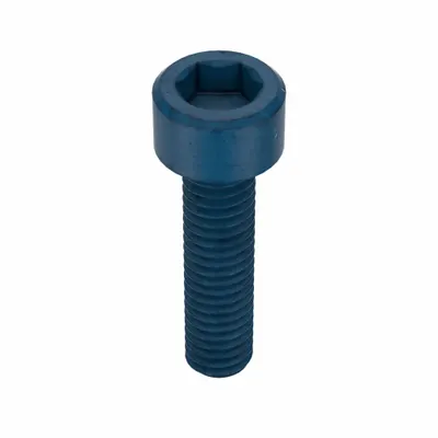 METRIC BLUE Socket Head Cap Screw: M4x0.70 Thread Size, 16 mm Lg, Std, Blue Phosphate - Metric System Standard Socket Head Cap Screws
