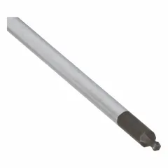 Ball end hex screwdriver with 1.5 mm tip size, standard length shaft, and friction-fit ball end. Allows off-axis driving of hex socket screws in confined spaces. Kraftform handle designed for ergonomic grip during precision tasks.