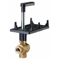 HVAC Control Ball Valve: 3-Way, 1/2 in Female NPT, 0.63 CV Flow, 0.63 Bypass CV Flow, No Actuator (MPN 599-10351S)