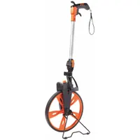 KESON Measuring Wheel: 9,999 ft Range, Adj Handle Handle, Spoked Single Wheel, Rubber Tread, Hand (MPN RRT12)