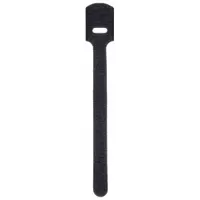 RIP-TIE Hook-and-Loop Cable Tie: 3.5 in Lg, 0.50 in, 0.25 in Wd, Nylon/Polyethylene, Black, 7 PK (MPN Q-35-007-BK)