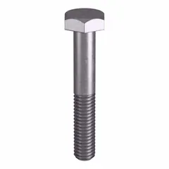 This Grade B8M heavy hex bolt is a structural fastener with a 3/8"-16 thread size and plain finish. Manufactured to ASTM A193 material quality standards and ASME B18.2.1 dimensional standards, it is suited for high-temperature and corrosive environments such as pressure vessels, flanges, and piping systems. Supplied in a small pack without a nut.