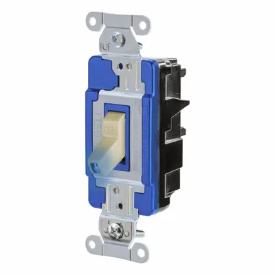 HUBBELL Wall Switch: Toggle Switch, 3-Way, Maintained, Ivory, 120/277V AC - Toggle Wall Switches