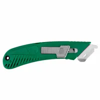 PACIFIC HANDY CUTTER, INC Safety Knife: 6 in Overall Lg, Plain, 1 1/2 in Overall Wd, Plastic, Green (MPN S4SR)