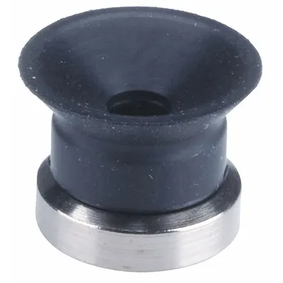 SMC Vacuum Pad: Flat, w/o Adapter, 13 mm Pad Dia, Food Grade Silicone Rubber - Flat Type Food-Safe Vacuum Pads