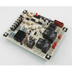 This ignition control board manages the ignition sequence in gas-fired heating equipment. It monitors flame presence and controls the spark or hot-surface igniter to ensure safe burner operation. Used as a replacement part in compatible gas furnaces and heating systems.