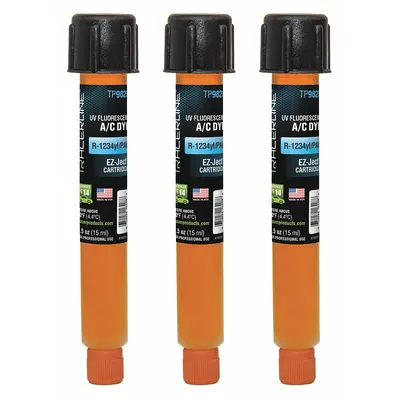 TRACERLINE TP9825-P3 A/C Dye Refill Cartridges, 3-Pack for R-134a - A/C Dye Refills