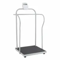 The DORAN DS7060 is a column-mounted handrail scale with a 24-inch square weighing surface. It provides readings in kilograms or pounds and is suited for general weighing applications where operator support and stability are required