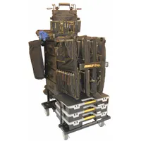 MOBILE SHOP Tool Utility Cart: Black / Black Drawer, 22 in Wd, 39 3/4 in Dp, 39 in Ht, No Lid (MPN MS-CPMC-EMPTY)
