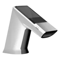 SLOAN Bathroom Sensor Faucet: BASYS, Cast Zinc, Chrome Finish, Single-Post, Solar, Back-Check Tee (MPN EFX375.000.0000)