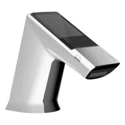 SLOAN Bathroom Sensor Faucet: BASYS, Cast Zinc, Chrome Finish, Single-Post, Solar - Single-Post Sensor Bathroom Faucets
