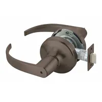 This privacy lever lockset is designed for interior doors requiring privacy, such as bathrooms or bedrooms, in commercial or residential settings. It features a Pacific Beach style lever in a Dark Oxidized Satin Bronze, Oil Rubbed finish and is ADA compliant for accessibility. The ANSI F76A function provides privacy locking with no visual indicator message. This lockset is not ligature-resistant