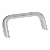 JW WINCO Pull Handle: Threaded Holes, Stainless Steel, Silver, 0.51 in, 3.62 in Grip Lg (MPN 565.7-20-112-A-MT)