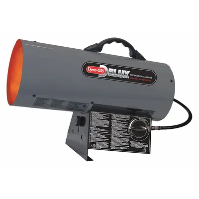 DYNA-GLO Portable Gas Torpedo Heater: 60,000 BtuH Heating Capacity Output - Direct-Fired Portable Gas Torpedo Heaters